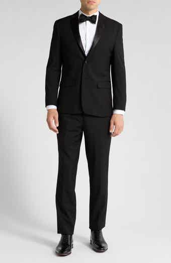 Gino Vitale Satin Notch Lapel Stretch Tuxedo Suit