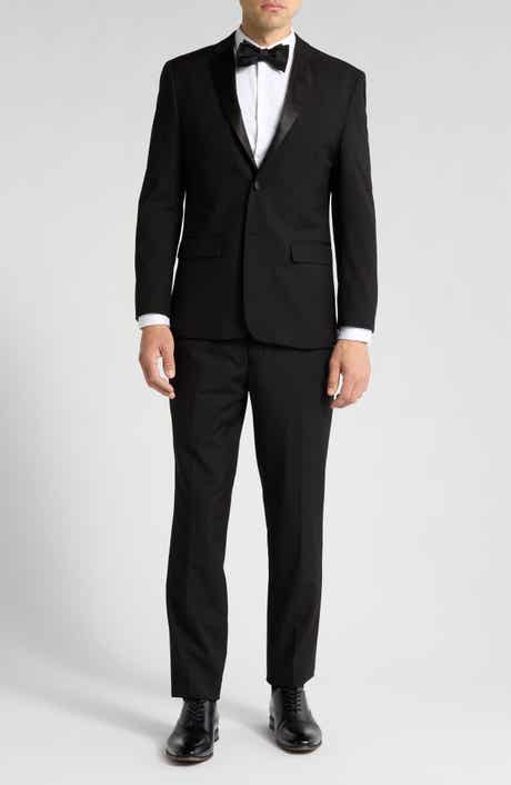 Gino Vitale Satin Notch Lapel Stretch Tuxedo Suit