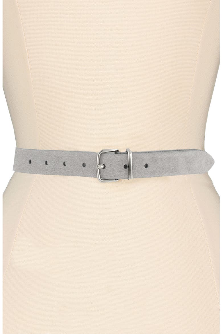 Kaia Suede Belt, Alternate, color, PALE TIDE