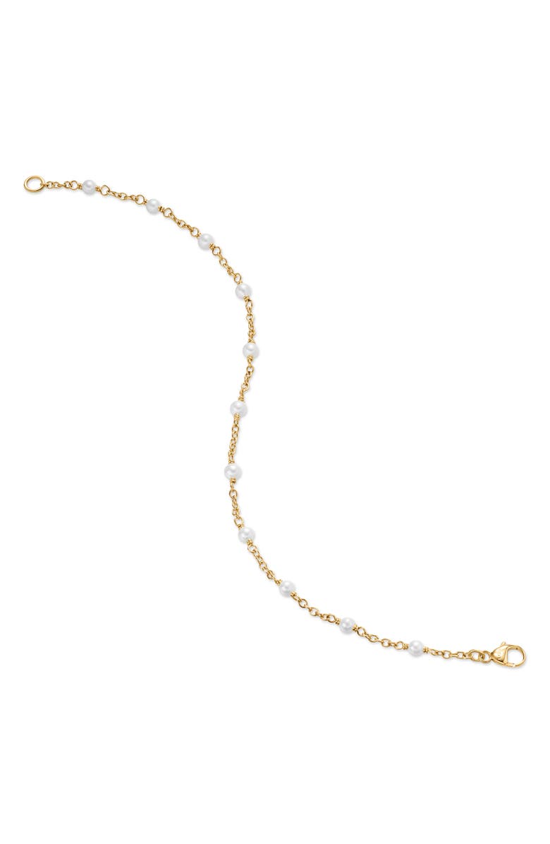 David Yurman Pearl Classics Freshwater Pearl Station Bracelet in 18K Yellow Gold, 3.5mm, Alternate, color, Gold