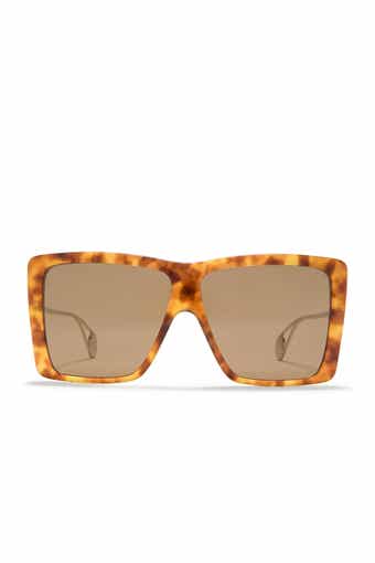 61mm Retro Square Sunglasses