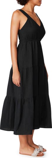 【Steve Madden】 アミラ ミディドレス（ティアード×コットン） Steve Madden Amira Tiered Cotton Midi Dress In Dahlia Purple