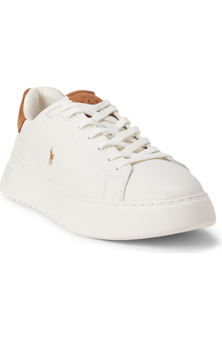 Polo Ralph Lauren Court Sneaker, Main, color, Off White/Tan