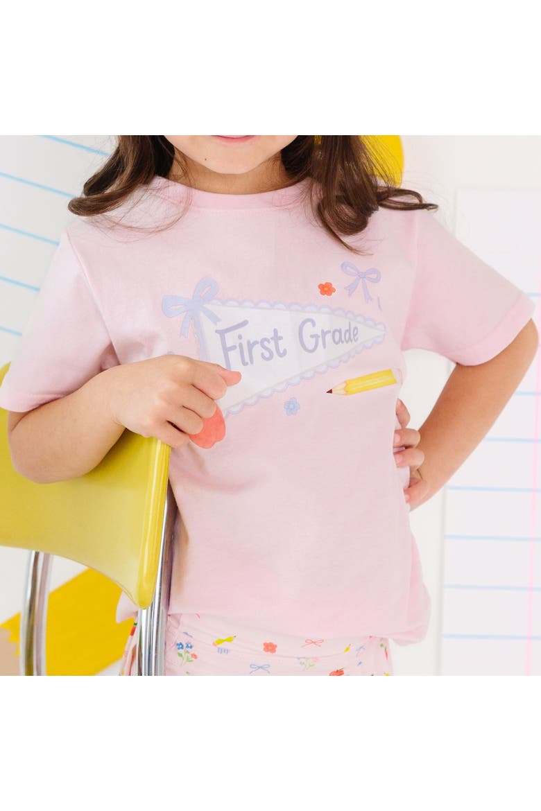 First Grade Pennant Short Sleeve T-Shirt, Alternate, color, Ballet Pink