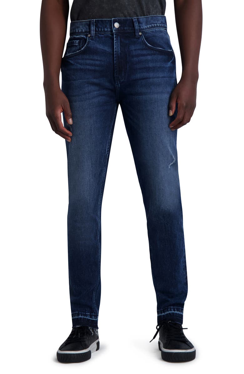 KARL LAGERFELD PARIS Relase Hem Slim Fit Jeans, Main, color, 