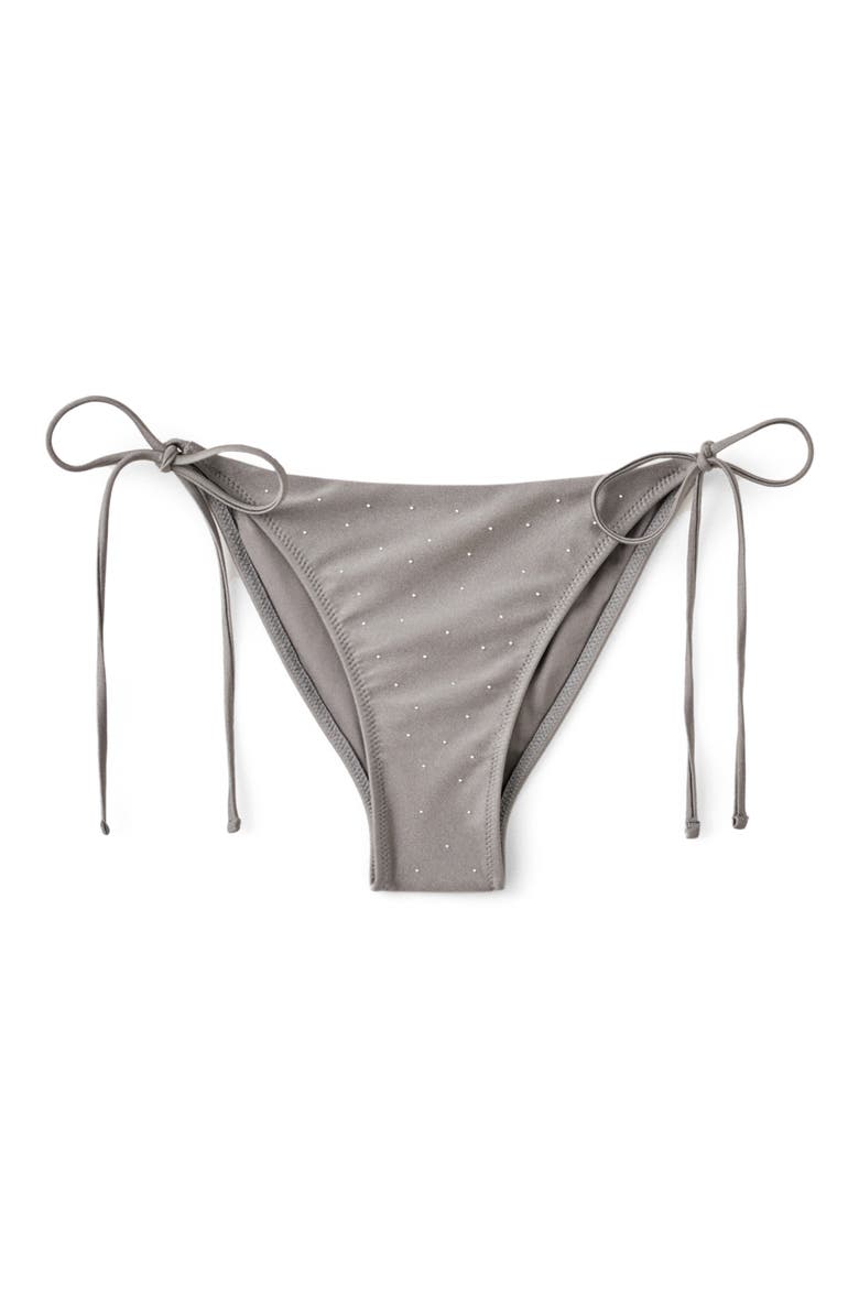 Rhinestone Cheeky Bikini Bottoms, Main, color, GREY