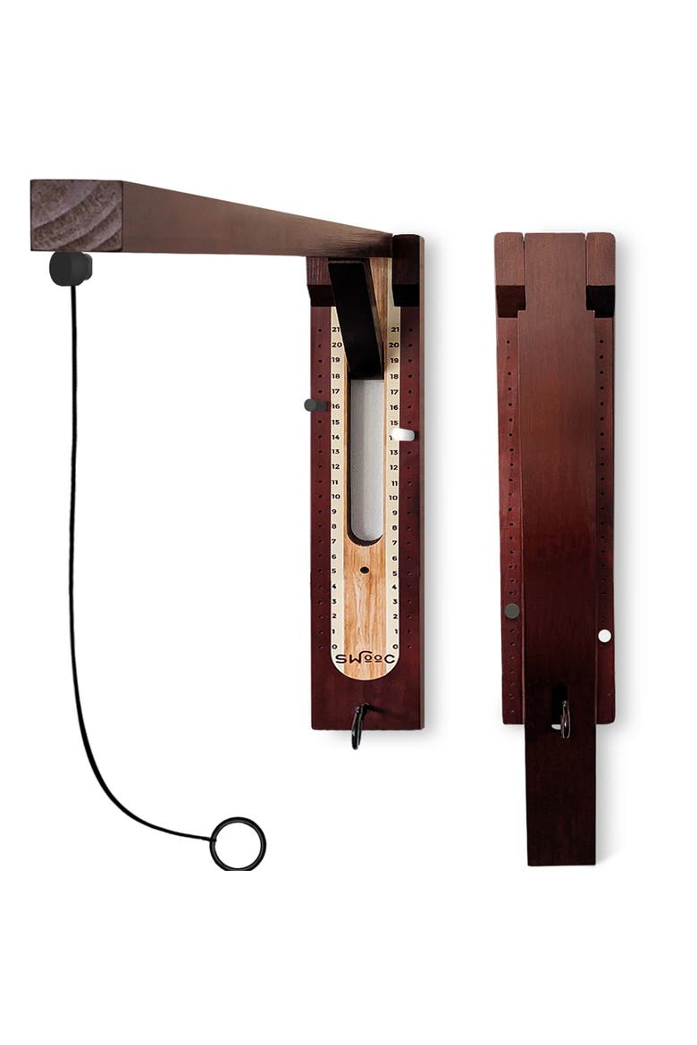 Hook And Ring Game | Wall Mounted Modern Design, Main, color, Brown
