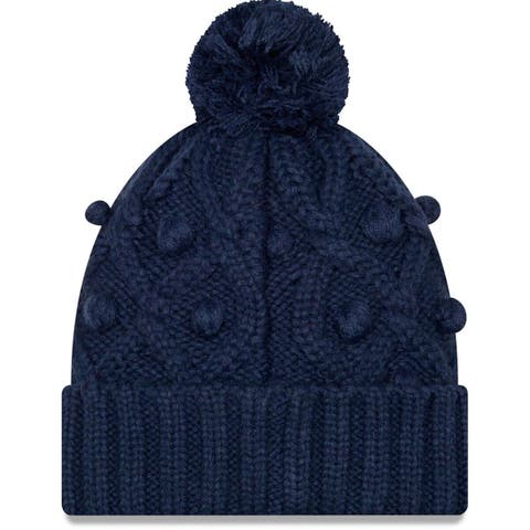 Girls Youth New Era Navy New England Patriots Toasty Cuffed Knit Hat with Pom
