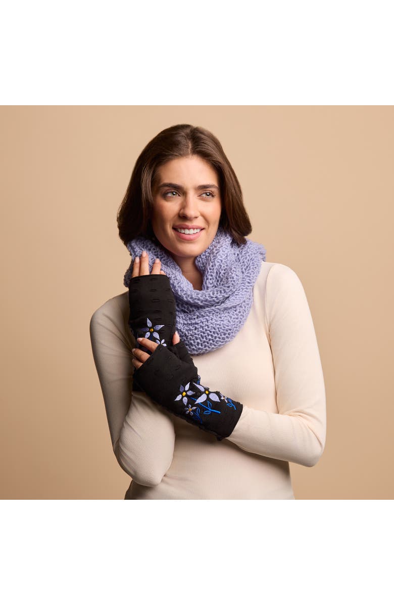 Feelgoodz Women's Artisan Crafted Fleece Lined Viola Fingerless Gloves, Alternate, color, 