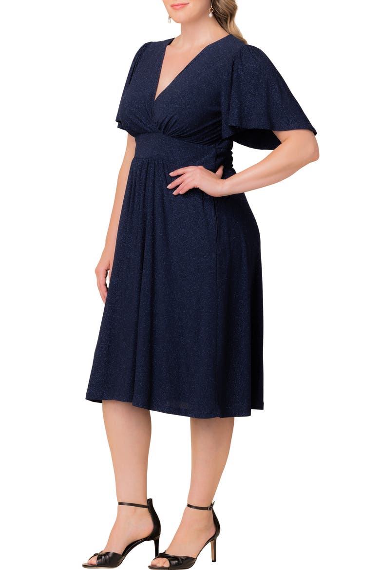 Crystal Cove Metallic Cocktail Dress, Alternate, color, EVENING STAR