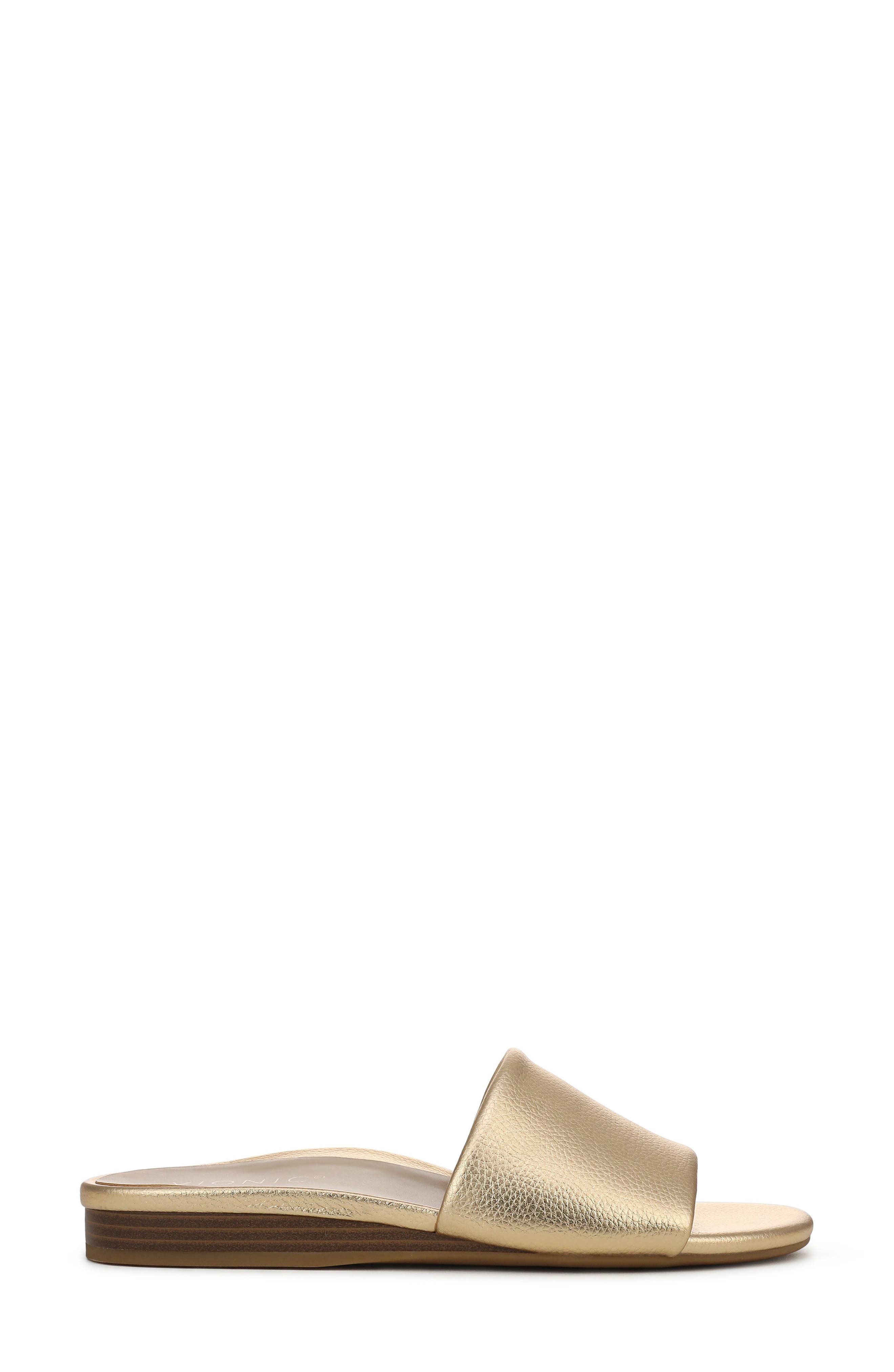 Gillian Slide Sandal, Alternate, color, GOLD