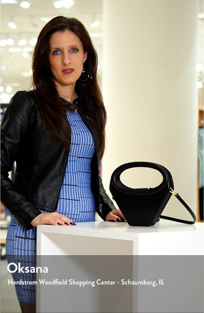 Frankie Triangle Faux Leather Crossbody Bag, sales video thumbnail