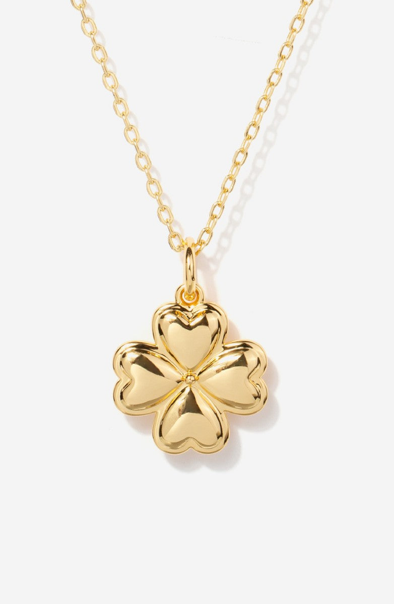 Little Sky Stone Clover Charm Necklace, Main, color,