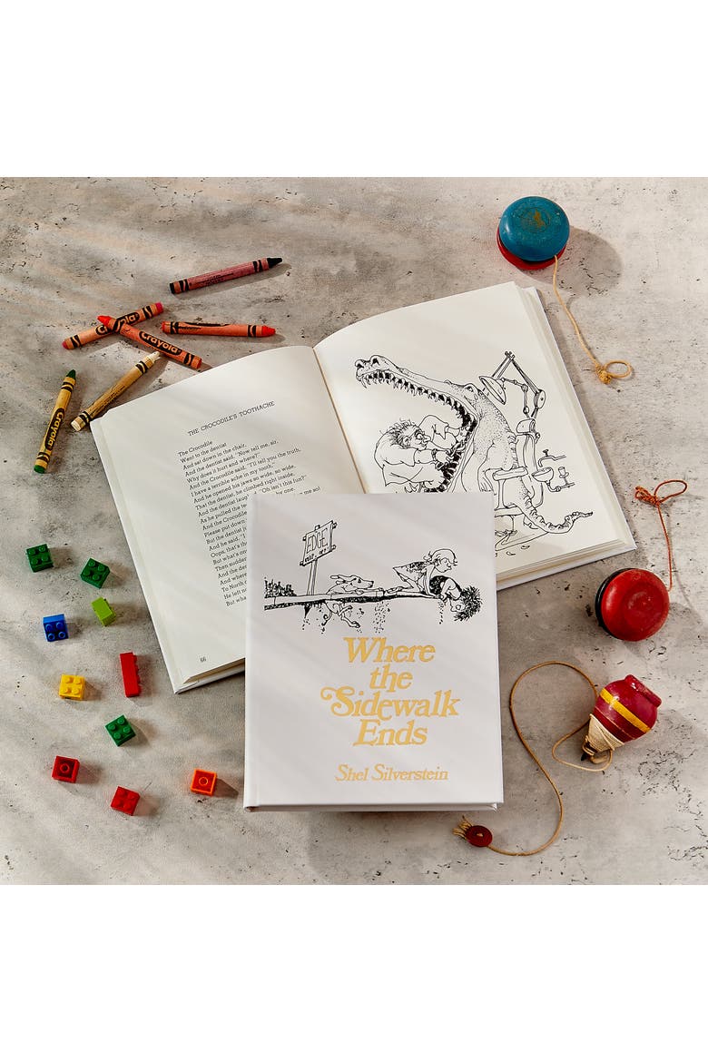 Where the Sidewalk Ends Poems and Drawings Leather Edition, Alternate, color, White