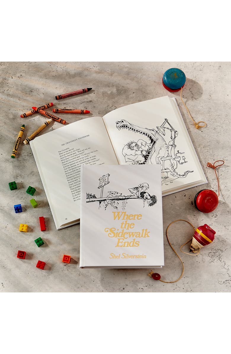 Graphic Image Where the Sidewalk Ends Poems and Drawings Leather Edition, Alternate, color, White