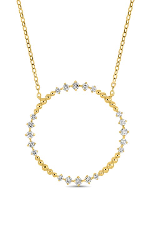 Mykonos Diamond Open Circle Pendant Necklace