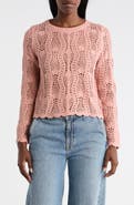 Adrianna Papell Pointelle Sweater