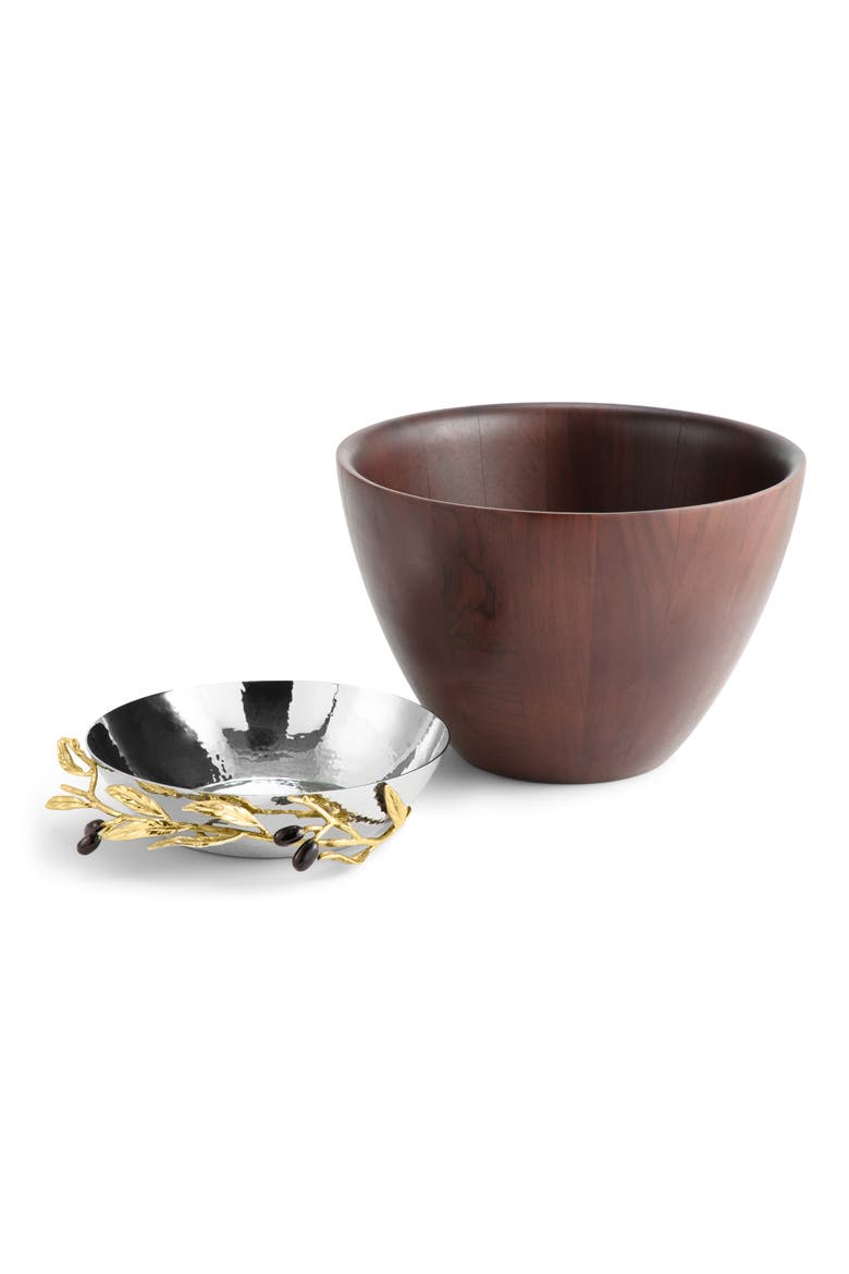 Olive Branch Wood Bowl, Alternate, color, BROWN