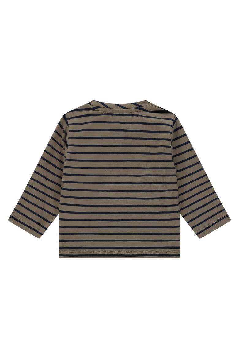 Striped Henley Shirt, Alternate, color, Desert