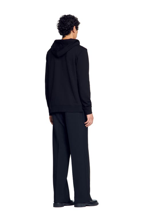 Sandro Logo Hoodie In Black