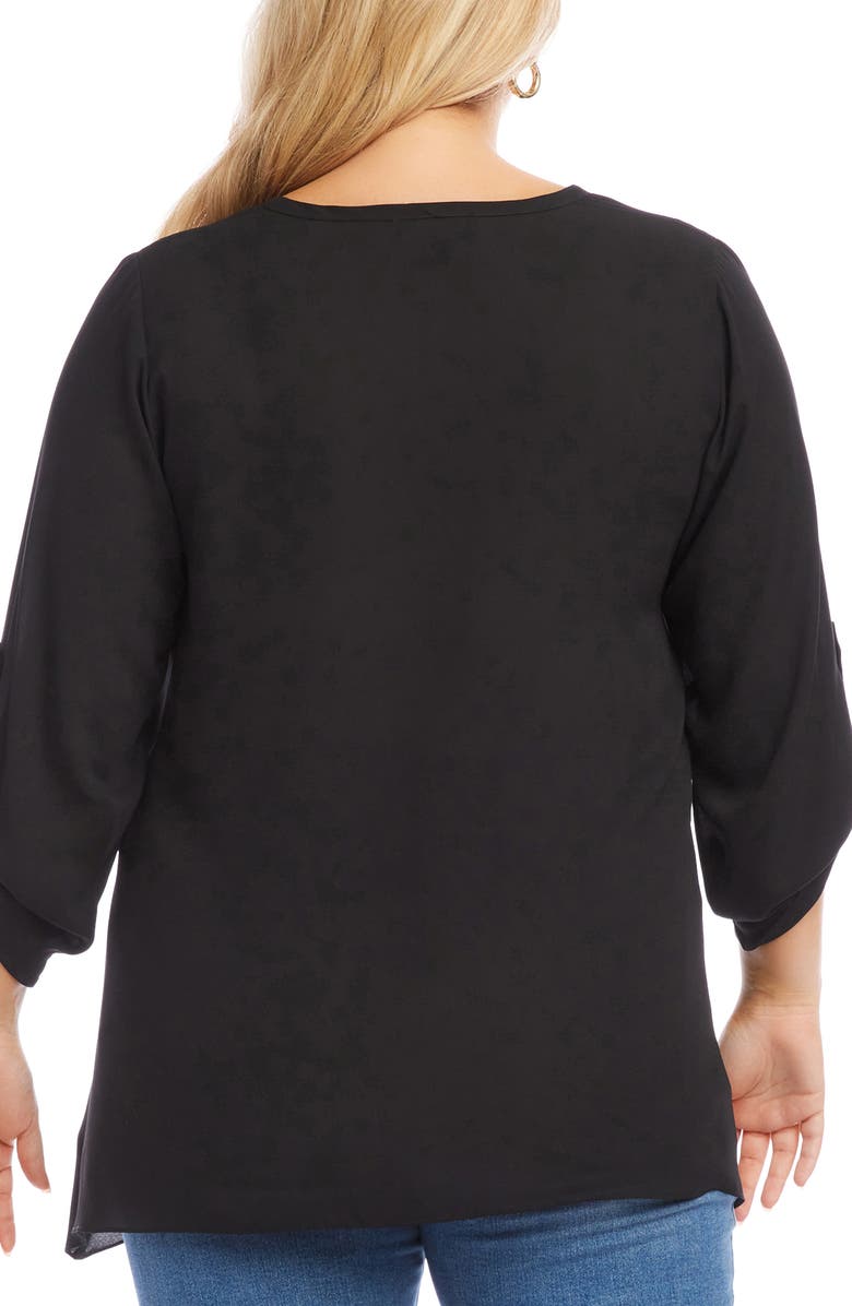 Karen Kane Asymmetric Hem Button-Up Top, Alternate, color, 