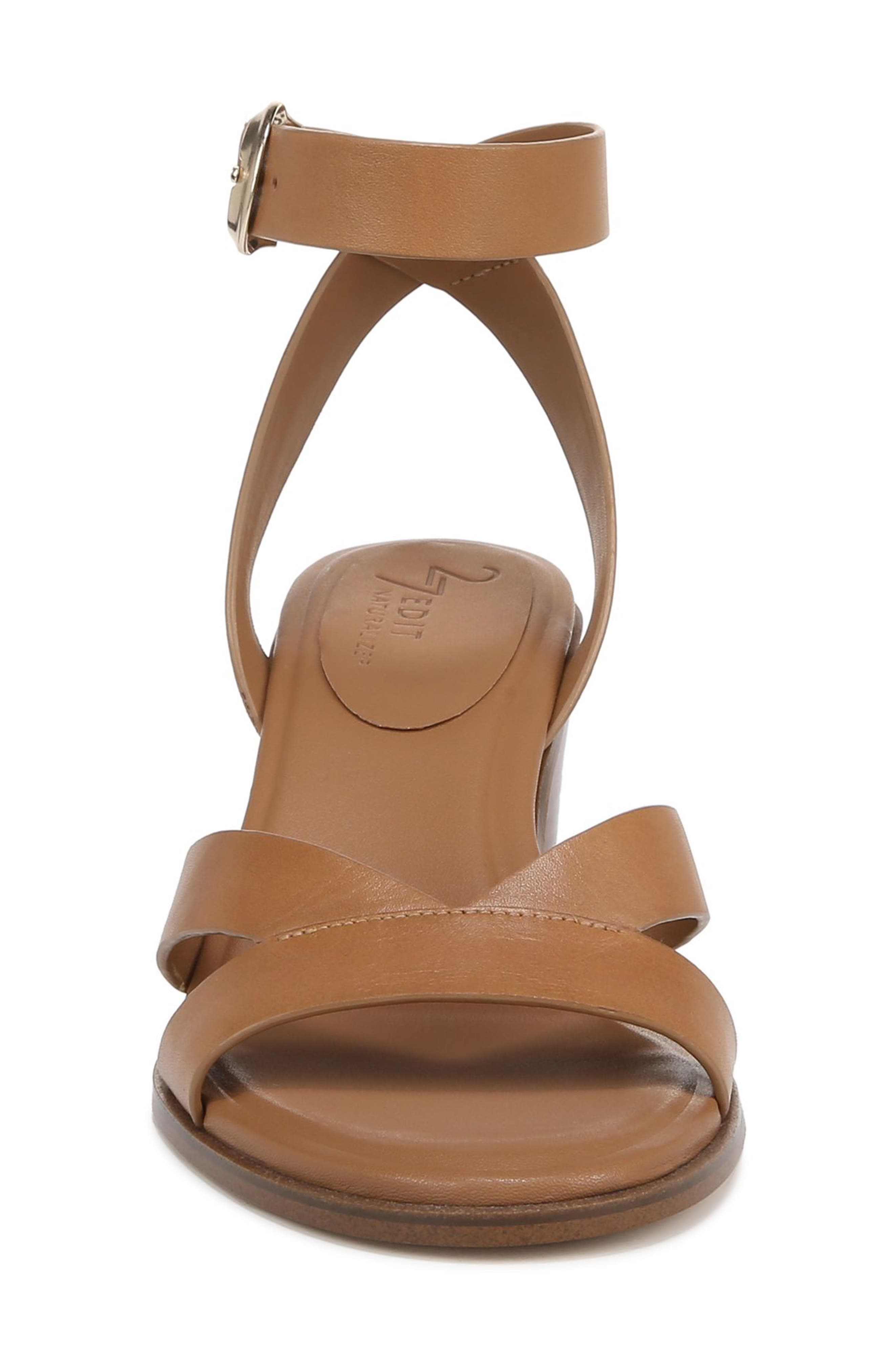 Yumi Ankle Strap Sandal, Alternate, color, SADDLE TAN LEATHER