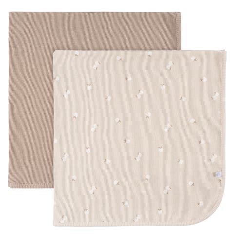 Tan Cotton Blankets 2-Pack Set (Baby)