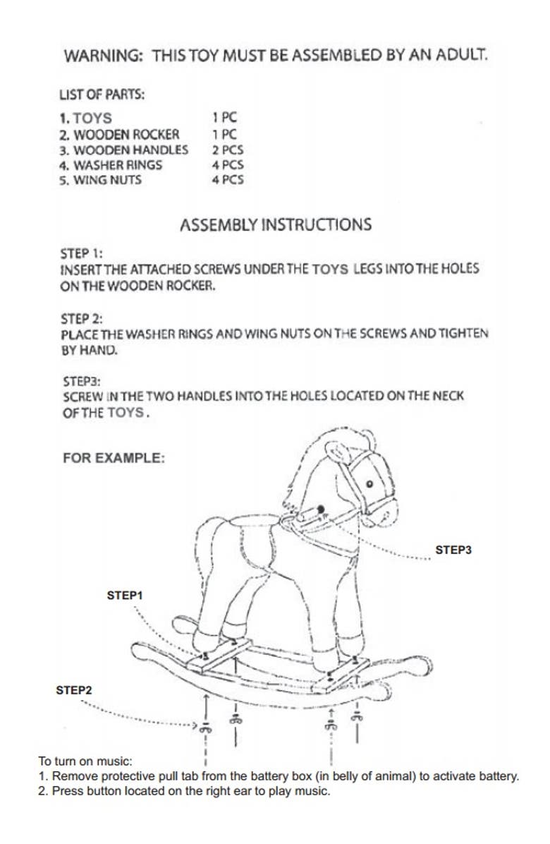 Ponyland Rocking Brown Horse with Sound, Alternate, color, 