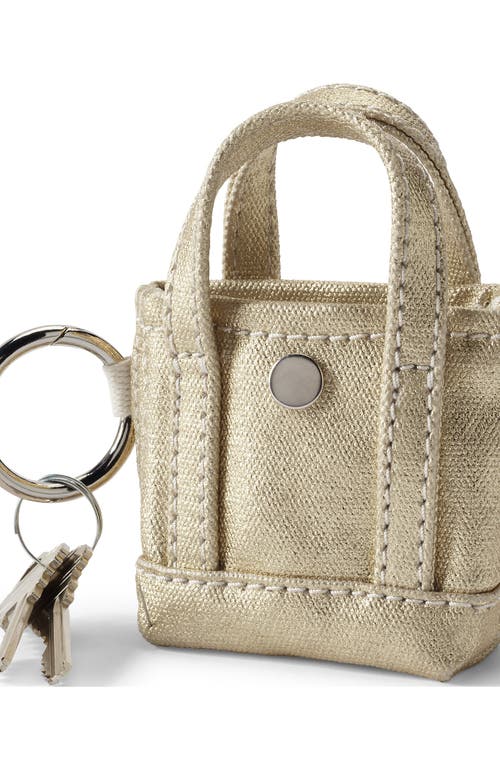 Lands' End Mini Canvas Tote Charm In Gold
