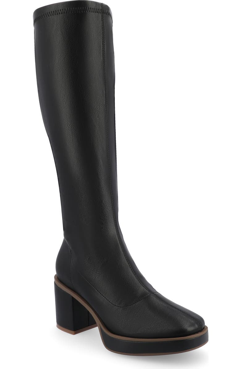 Journee Collection Alondra Knee High Platform Boot, Main, color,