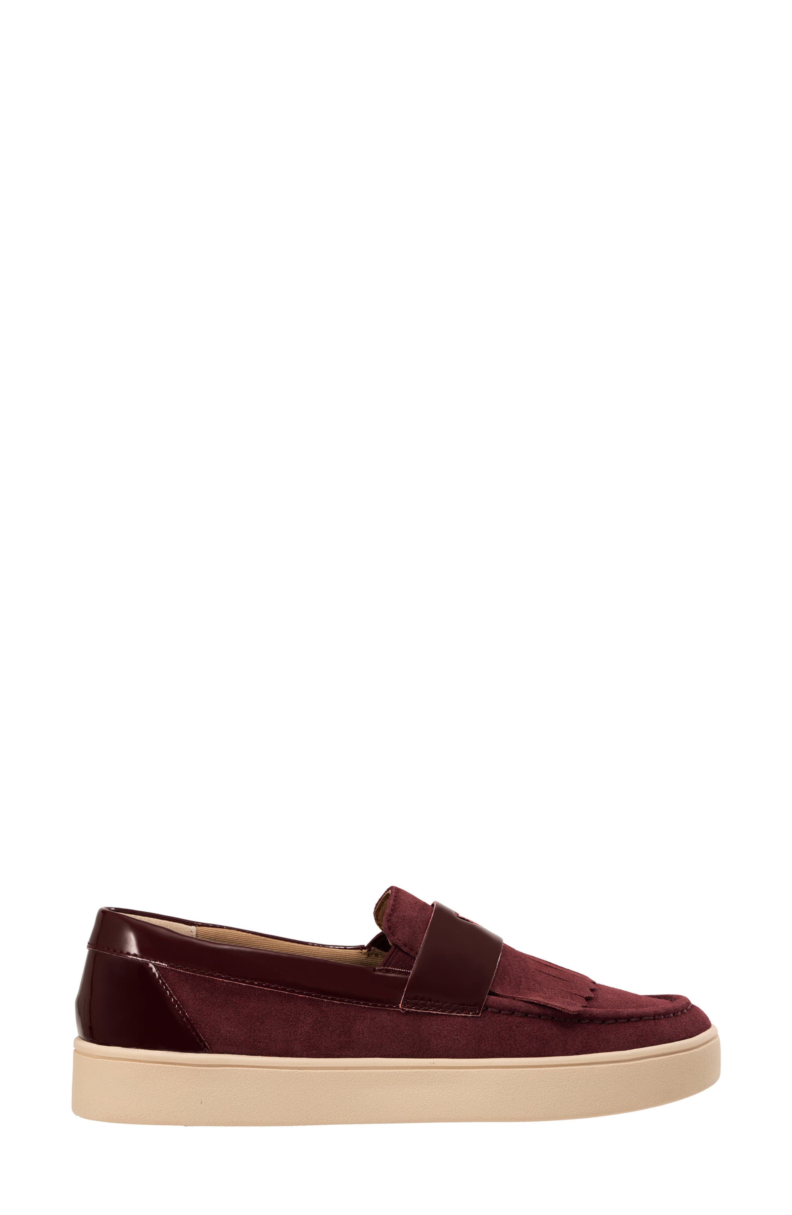 Malibu Kiltie Leather Slip-On Sneaker, Alternate, color, PORT ROYALE
