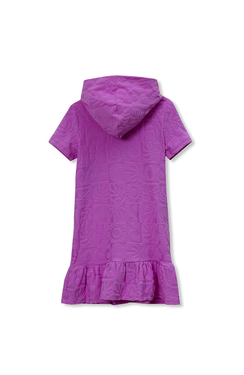 Lands' End Girls Terry Zip Front Cover Up Dress, Alternate, color, Surf/Orchid