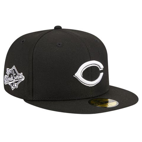 Men's New Era Black Cincinnati Reds Logo 59FIFTY Fitted Hat