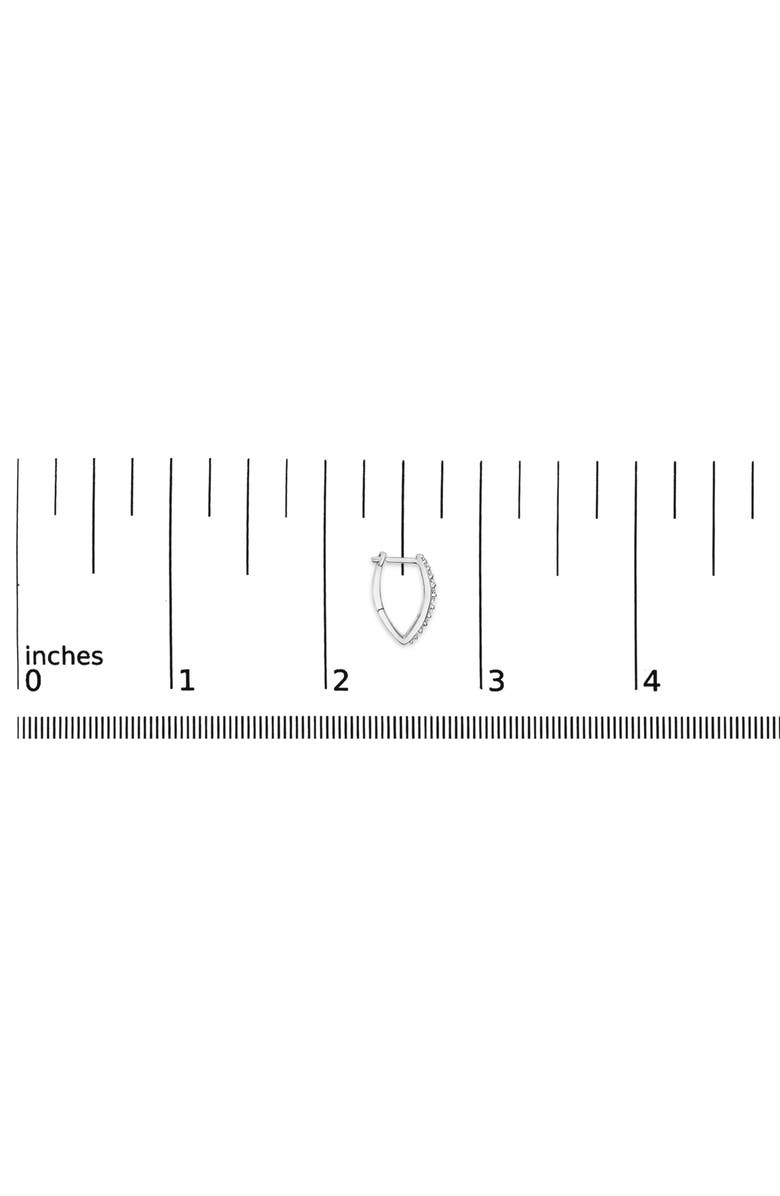 Haus of Brilliance 10K Gold 1/4 Cttw Lab Grown Diamond Heart Shaped Huggy Hoop Earrings, Alternate, color, White