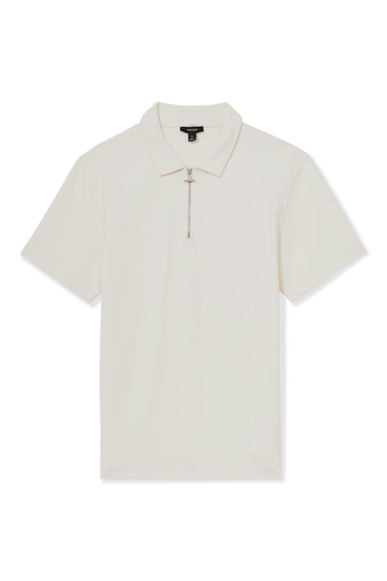 Albany Zip Polo, Alternate, color, OFF WHITE