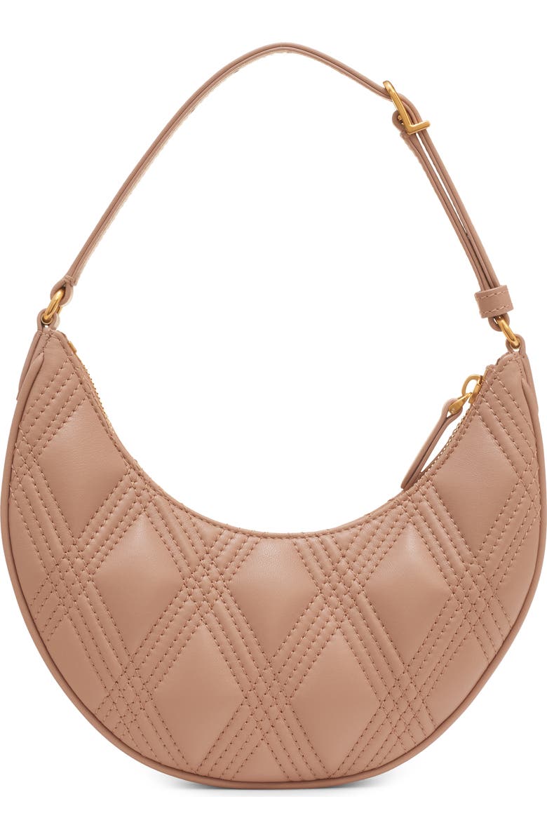 Valentino Garavani Quiltie 67 Mini Leather Hobo Bag, Alternate, color, Rose Cannelle