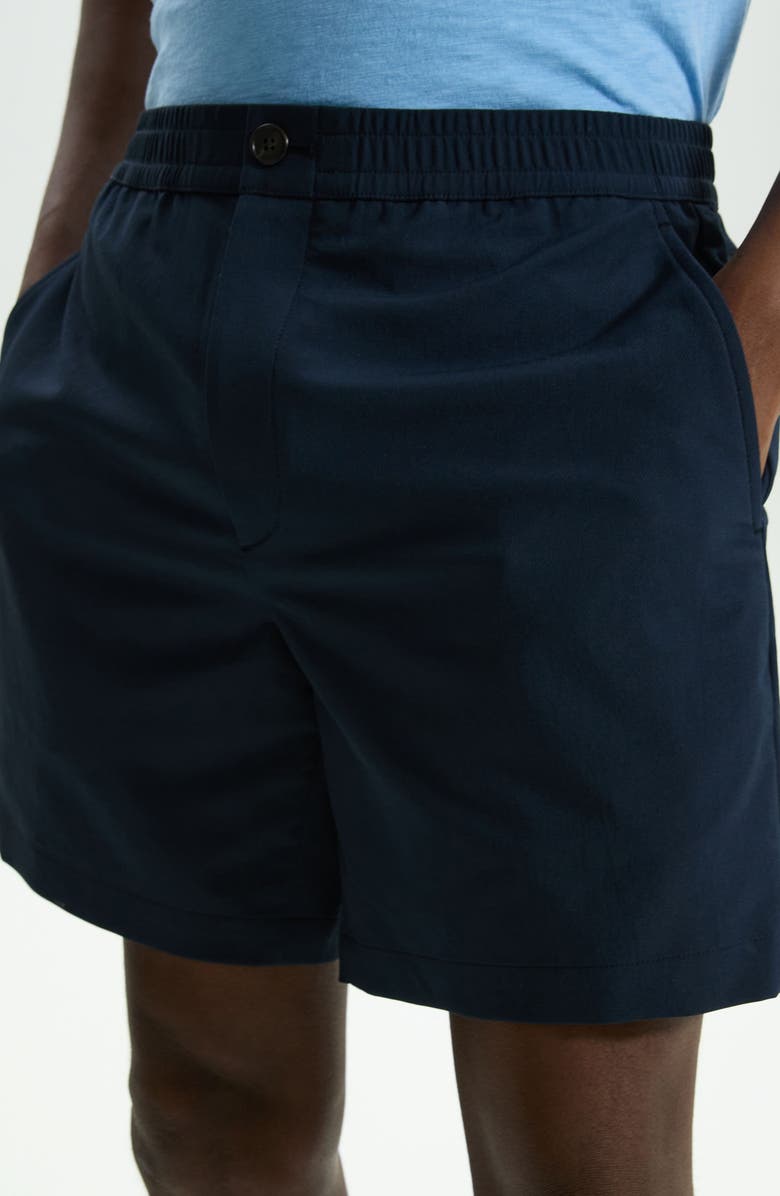 Theory Larin Flat Front Drawstring Shorts, Alternate, color, Baltic