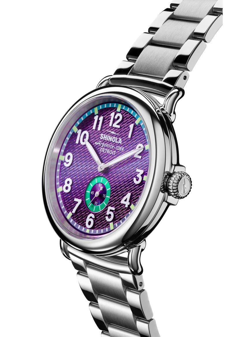 The Runwell Sub Second Bracelet Watch, 41mm, Alternate, color, PURPLE
