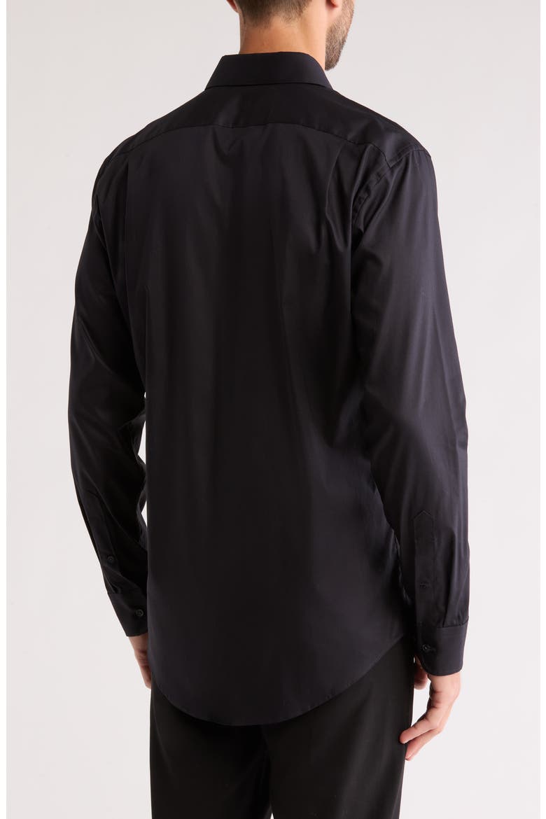 Smartcare™ Trim Fit Solid Dress Shirt, Alternate, color, BLACK