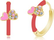 Chanteur Kids' Heart Huggie Hoop Earrings
