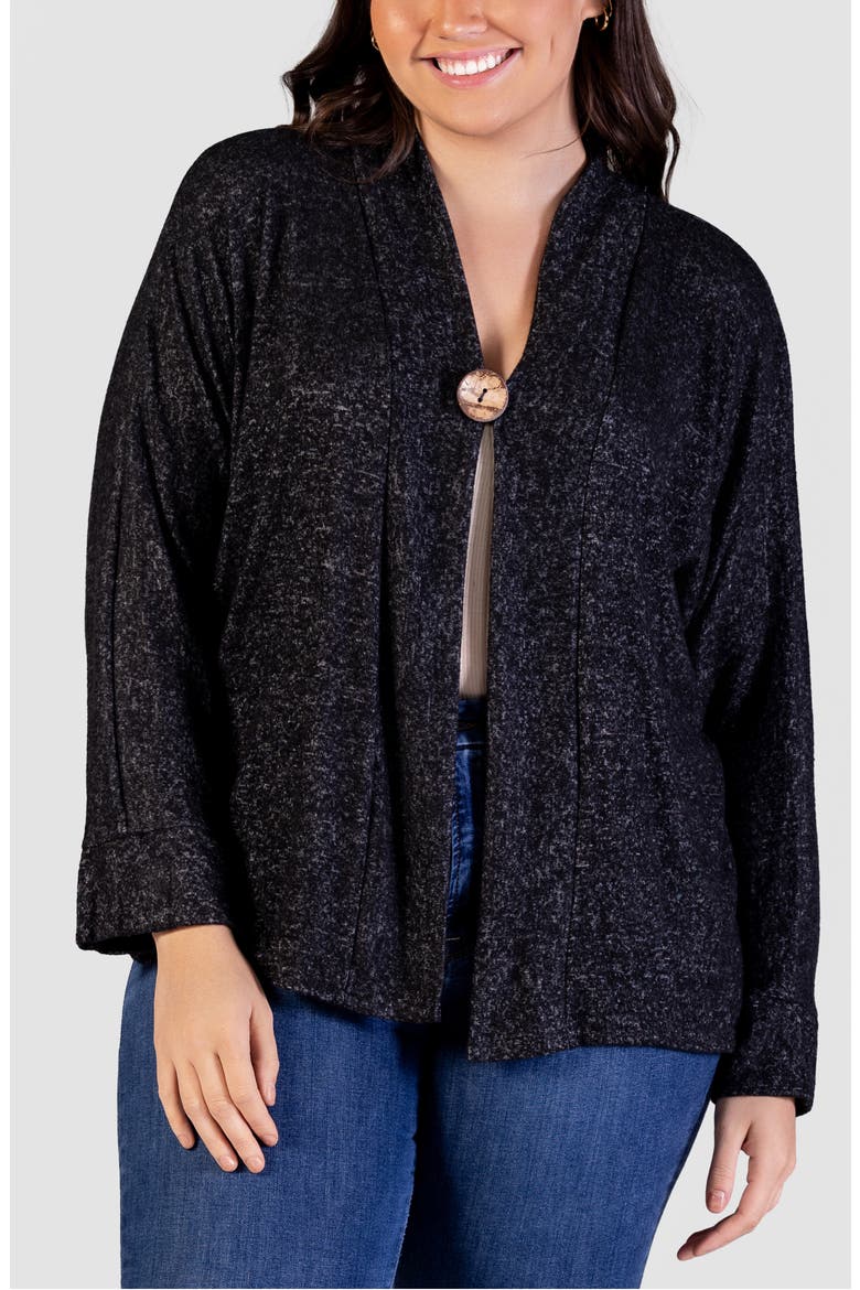 One-Button Cardigan, Main, color, BLACK