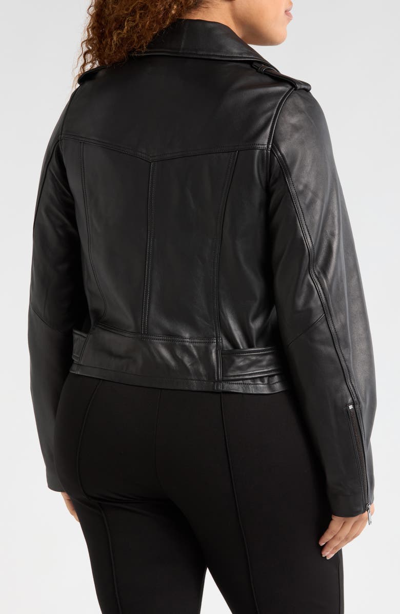 Universal Standard Leeron Leather Moto Jacket, Alternate, color, 