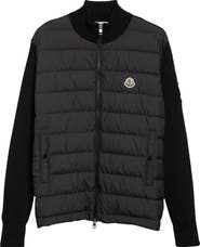 Moncler Padded Mixed Media Zip Cardigan