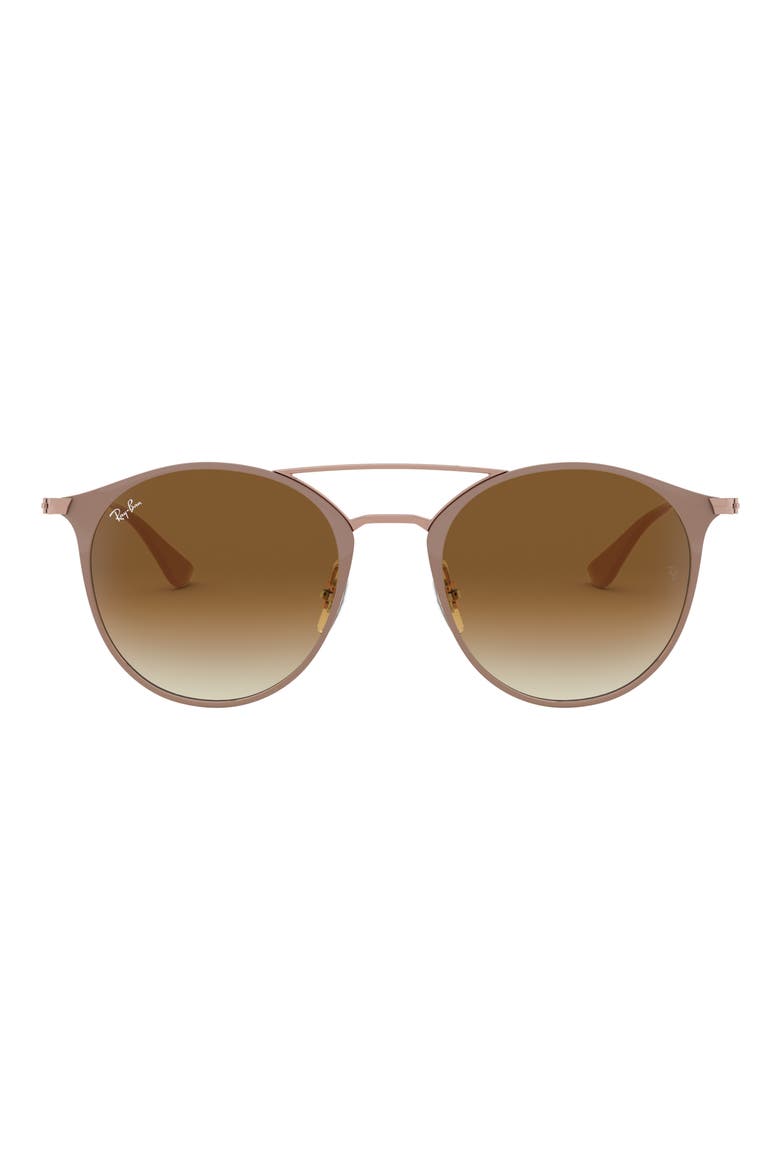 52mm Round Sunglasses, Main, color, COPPER
