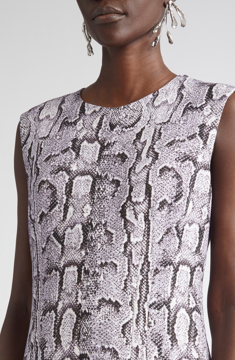 Dries Van Noten Delina Snakeskin Jacquard Sheath Dress, Alternate, color,