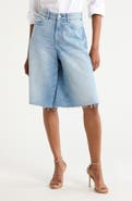 DL1961 Lucila Raw Hem Denim Bermuda Shorts