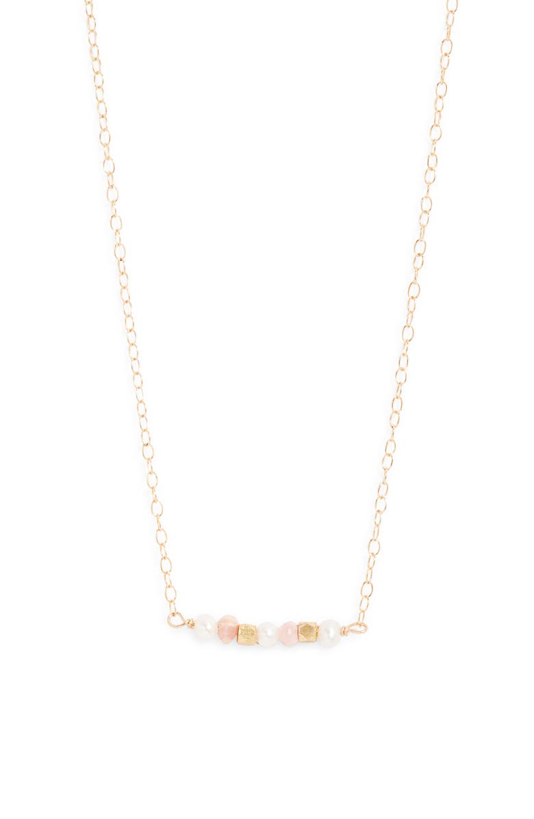 Kiara by Ki-Ele Emilia Bar Necklace, Main, color, Gold