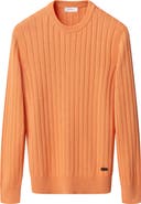 Eton Rib Knit Cotton Crewneck Sweater