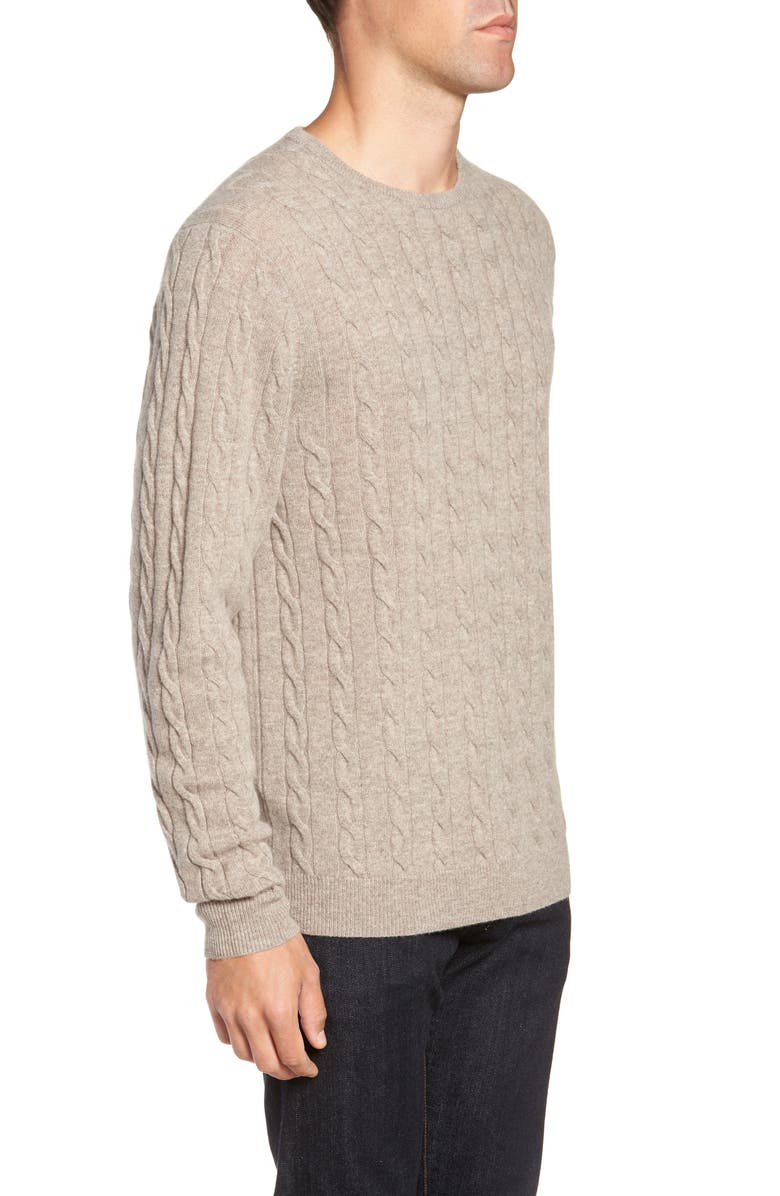 NORDSTROM MEN'S SHOP Cashmere Cable Knit Sweater, Alternate, color,