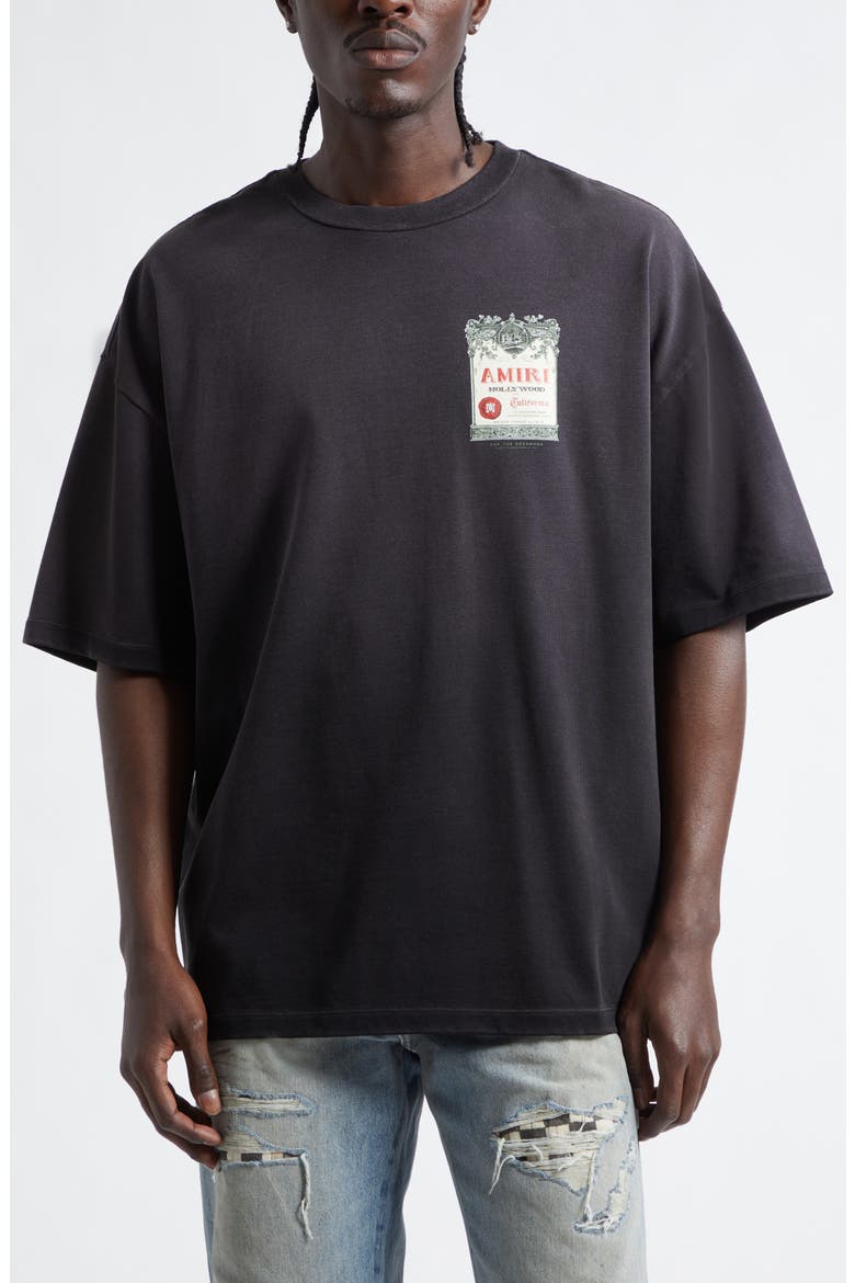 Hollywood Oversize Graphic T-Shirt, Main, color, BLACK